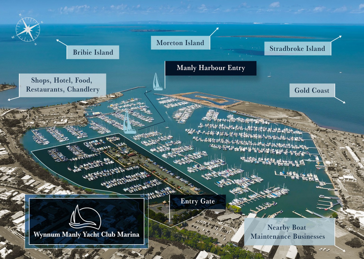 wynnum manly yacht club marina map